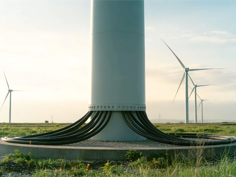 Soufflage fibre optique dans les éoliennes câblage Soufflage fibre optique dans les éoliennes câblage